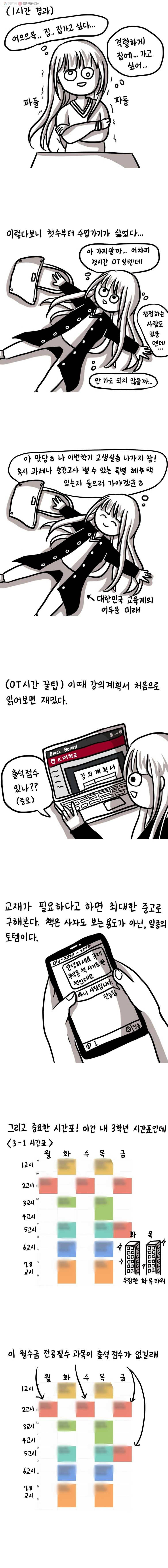 쓰레기 머학생 6화 개강하는 만화 3