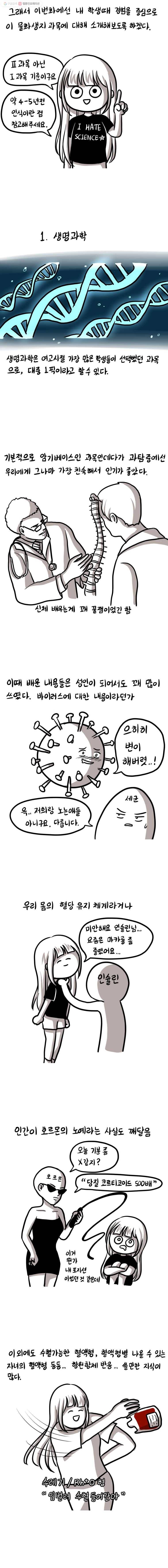 쓰레기 머학생 61화 물화생지를 알아보자 (1) 2