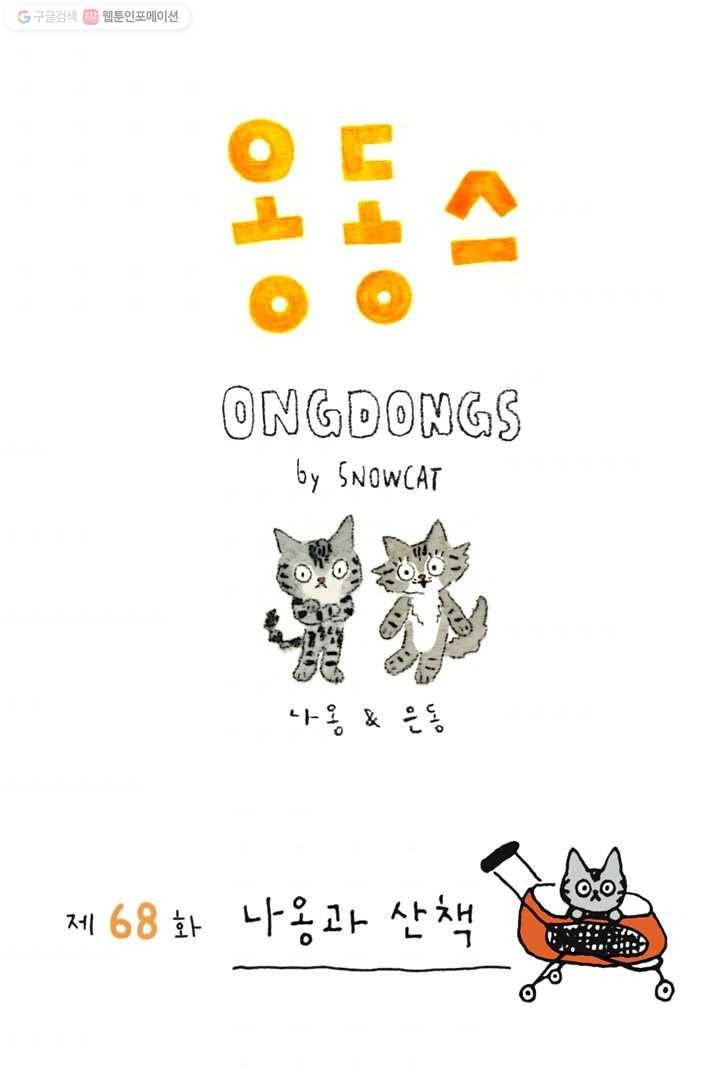 은동은동+옹동스 68화. 나옹과 산책 1