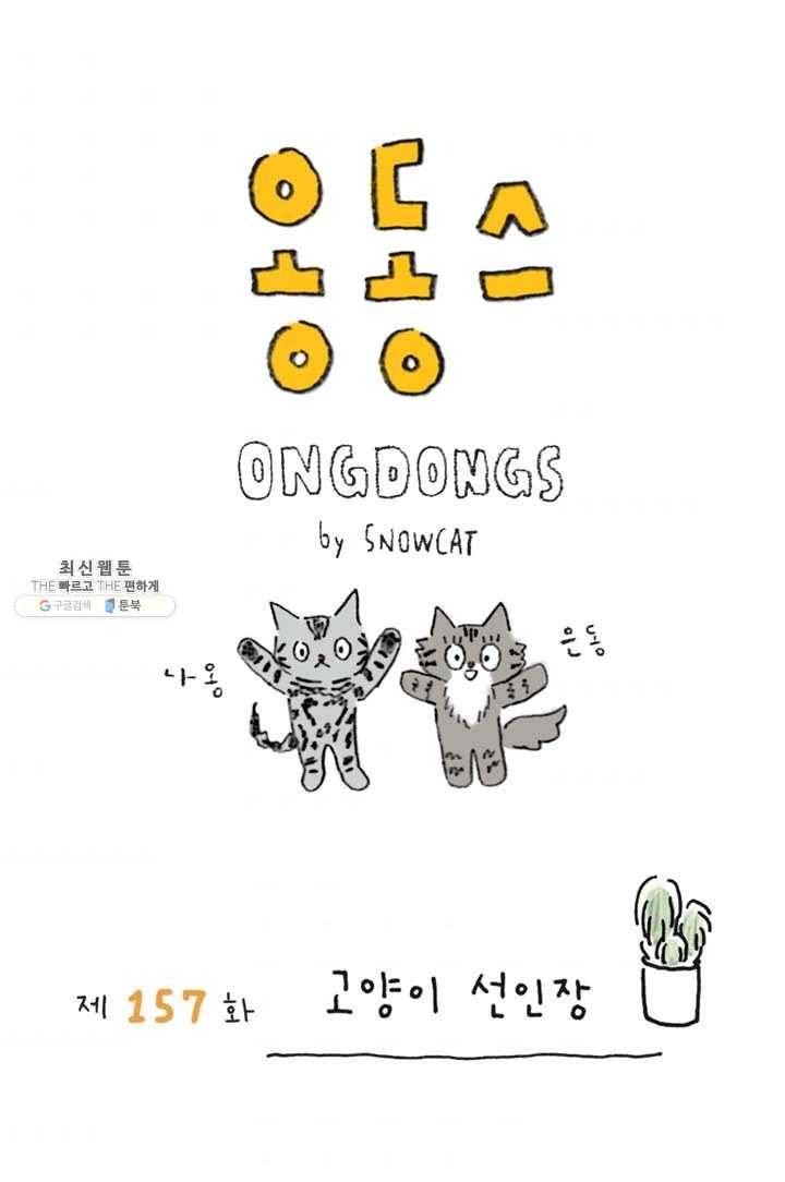 은동은동+옹동스 157화. 고양이 선인장 1