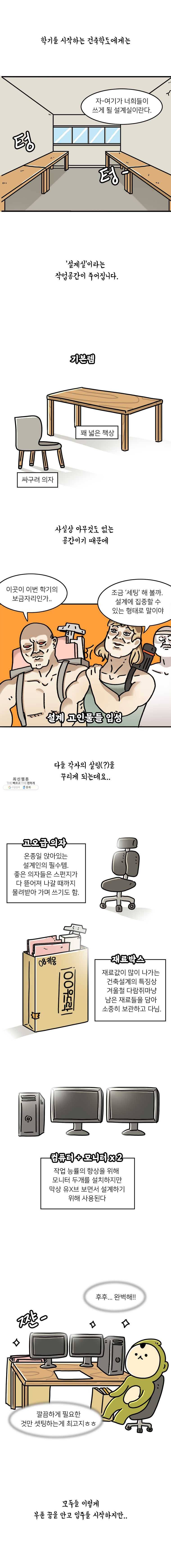 키몽의 호구로운 생활 149화 건축학과 생존기(2) 1