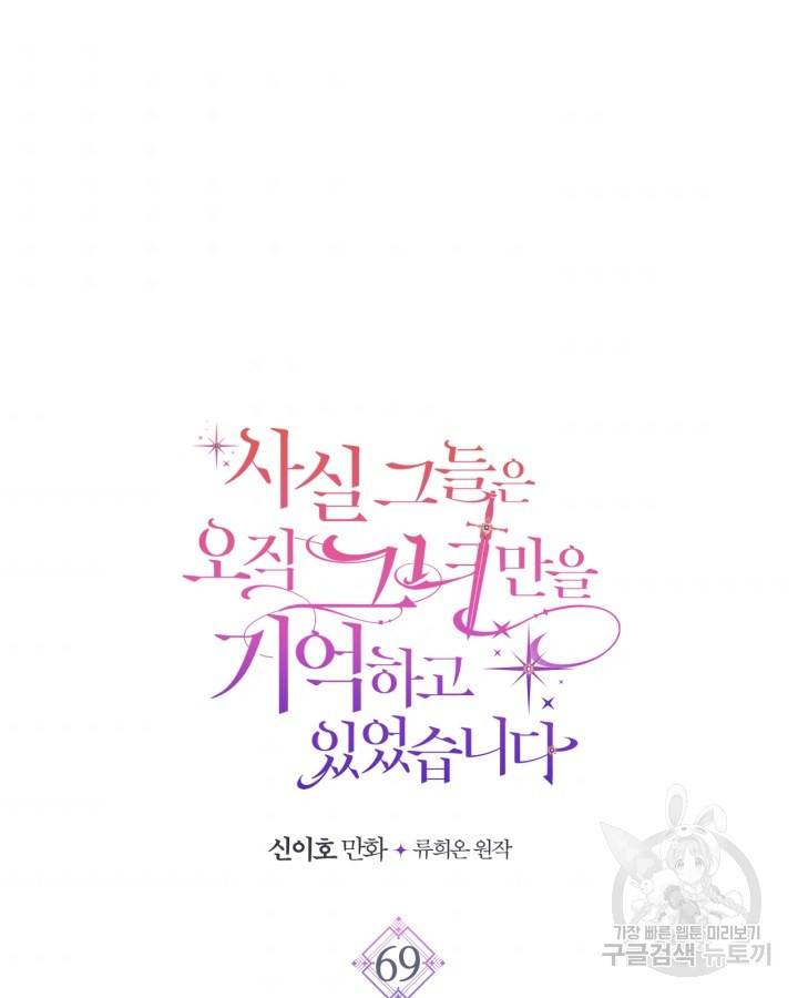 사실, 그들은 오직 그녀만을 기억하고 있었습니다 69화 8