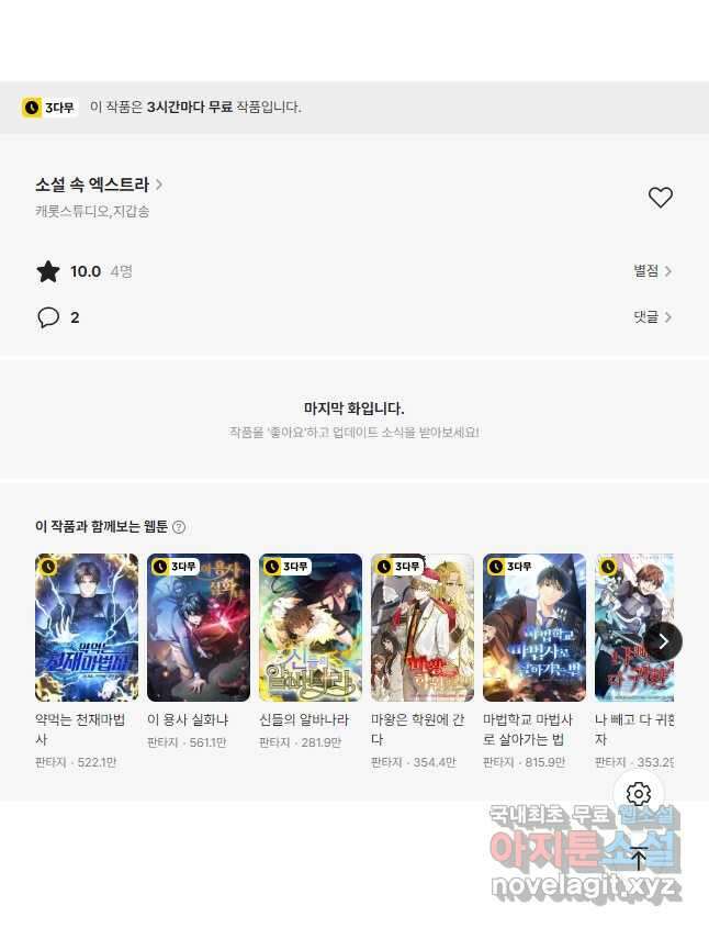 소설 속 엑스트라 89화 73