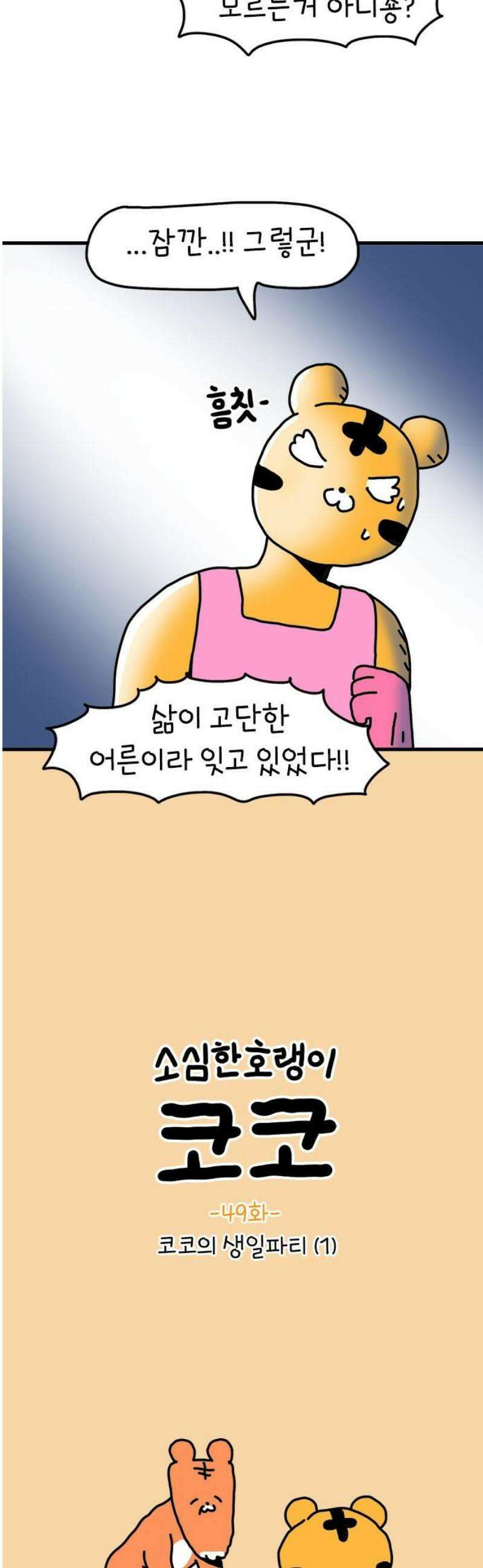 소심한 호랭이 코코 49화 코코의 생일파티 (1) 3