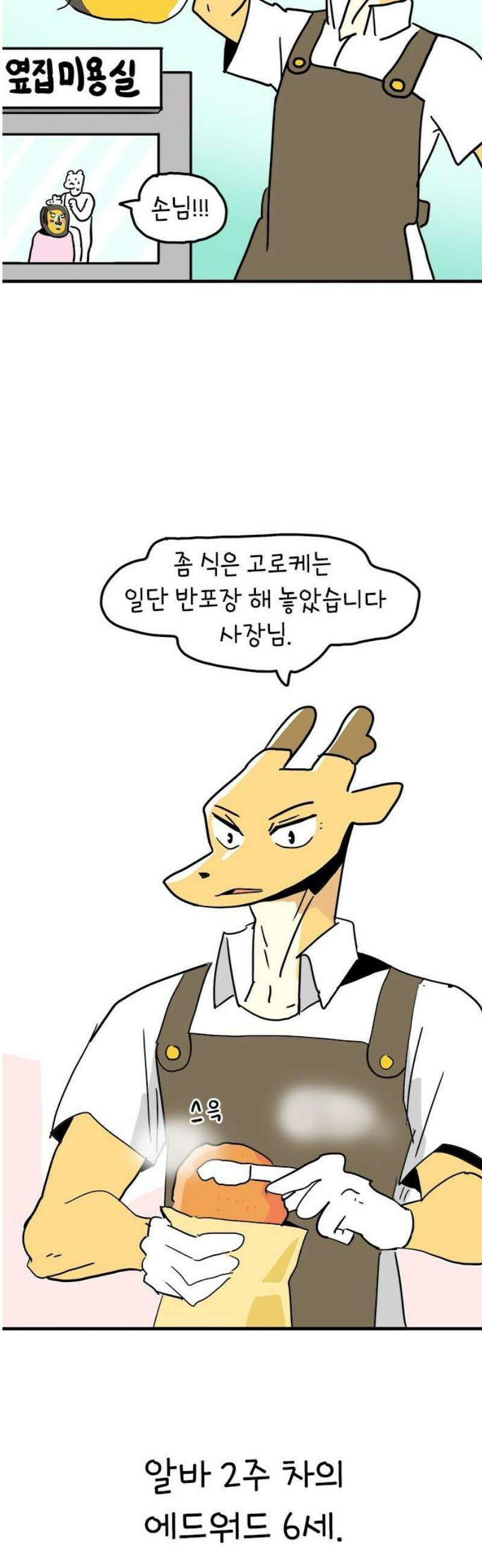소심한 호랭이 코코 57화 빵집 알바 에드워드 (1) 5